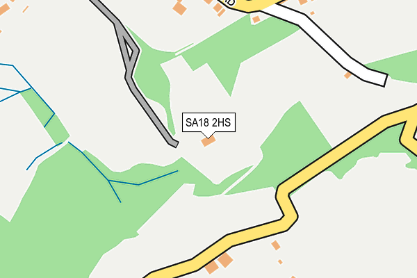 SA18 2HS map - OS OpenMap – Local (Ordnance Survey)