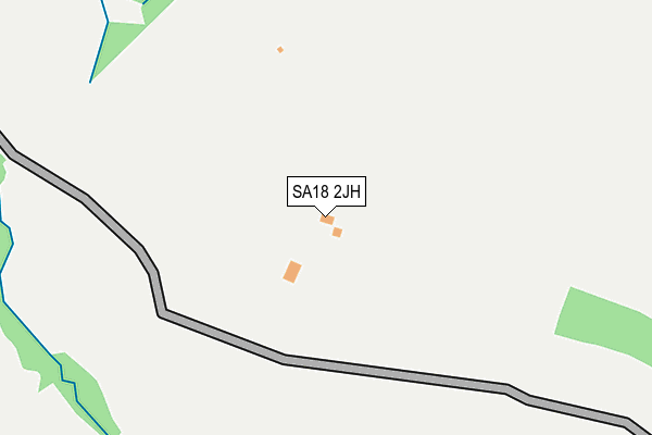 SA18 2JH map - OS OpenMap – Local (Ordnance Survey)