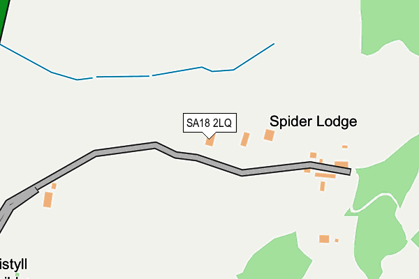 SA18 2LQ map - OS OpenMap – Local (Ordnance Survey)