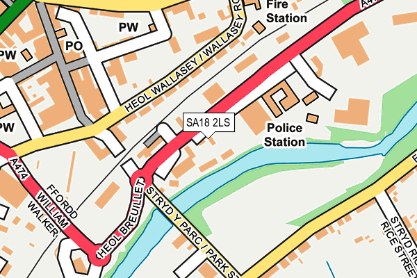 Map of COALTOWN ESPRESSO BARS (PONTARDDULAIS) LIMITED at local scale