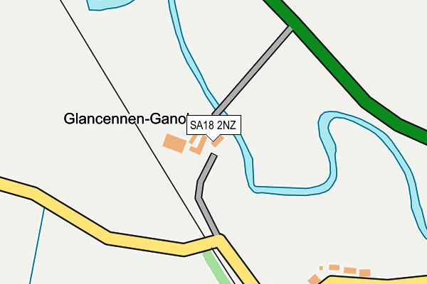 SA18 2NZ map - OS OpenMap – Local (Ordnance Survey)