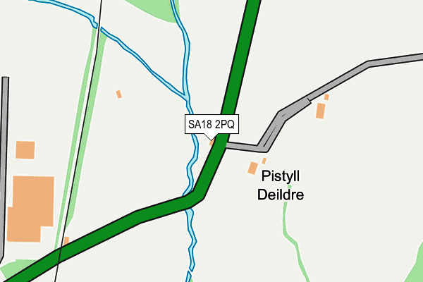 SA18 2PQ map - OS OpenMap – Local (Ordnance Survey)