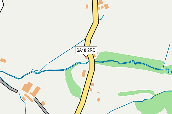 SA18 2RD map - OS OpenMap – Local (Ordnance Survey)