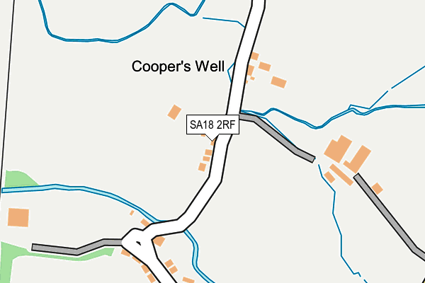 SA18 2RF map - OS OpenMap – Local (Ordnance Survey)