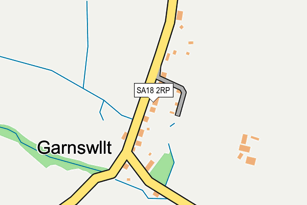 SA18 2RP map - OS OpenMap – Local (Ordnance Survey)