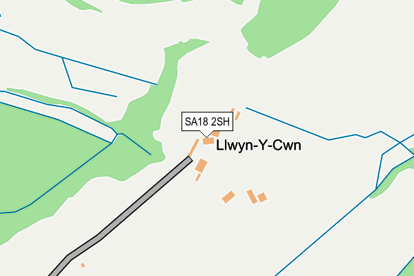 SA18 2SH map - OS OpenMap – Local (Ordnance Survey)