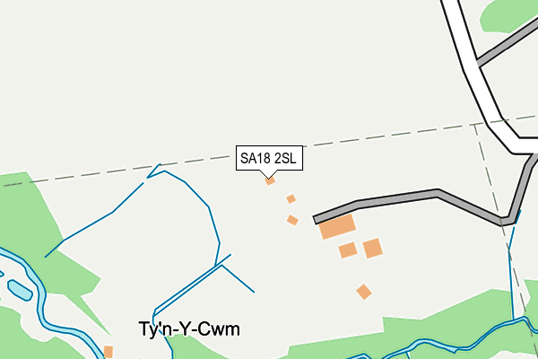 SA18 2SL map - OS OpenMap – Local (Ordnance Survey)
