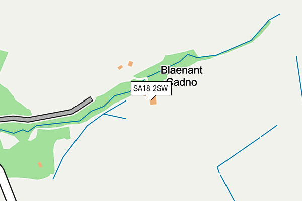 SA18 2SW map - OS OpenMap – Local (Ordnance Survey)