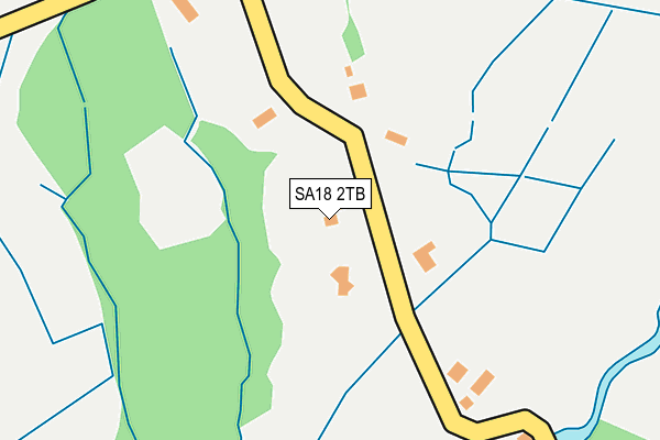 SA18 2TB map - OS OpenMap – Local (Ordnance Survey)