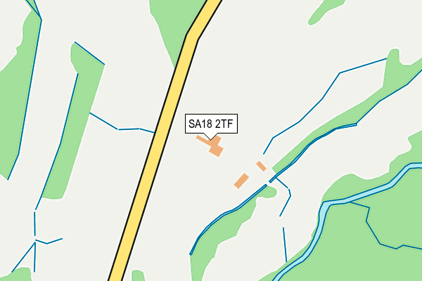 SA18 2TF map - OS OpenMap – Local (Ordnance Survey)