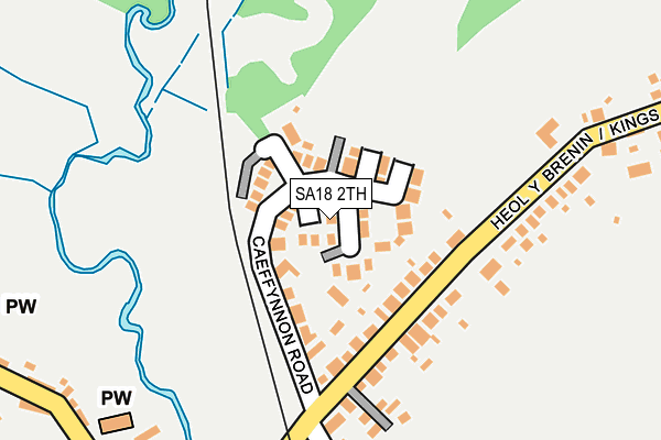 SA18 2TH map - OS OpenMap – Local (Ordnance Survey)