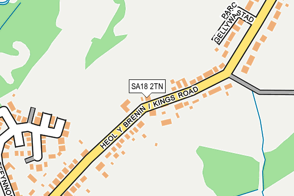 SA18 2TN map - OS OpenMap – Local (Ordnance Survey)