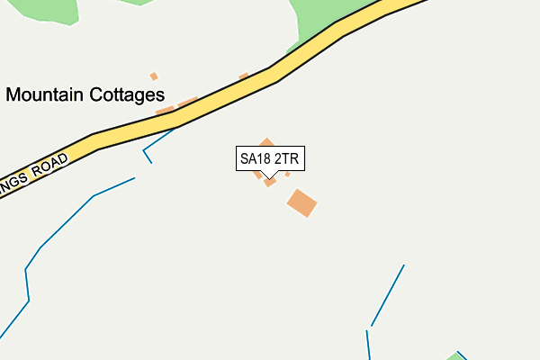 SA18 2TR map - OS OpenMap – Local (Ordnance Survey)