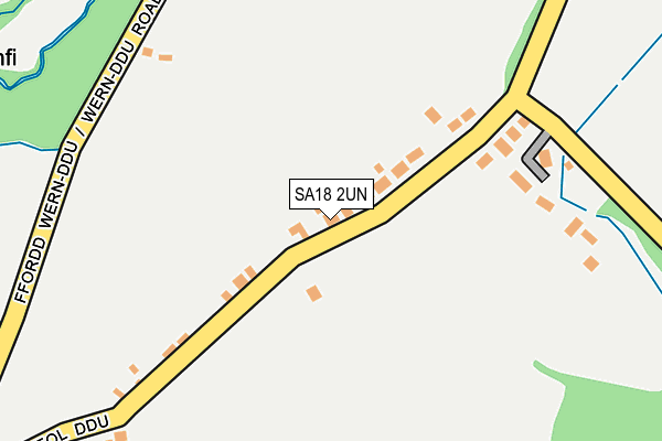 SA18 2UN map - OS OpenMap – Local (Ordnance Survey)