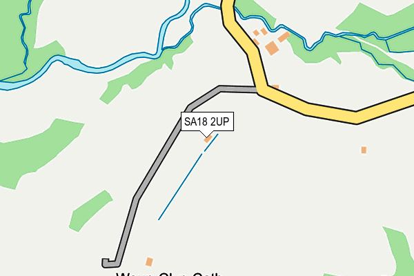 SA18 2UP map - OS OpenMap – Local (Ordnance Survey)