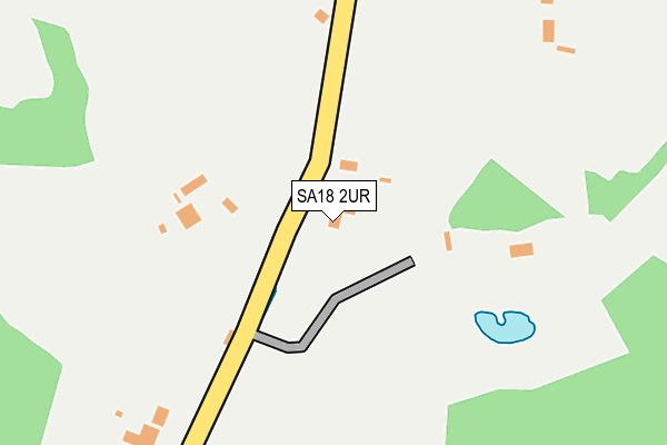 SA18 2UR map - OS OpenMap – Local (Ordnance Survey)