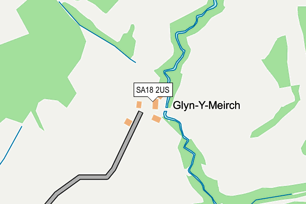 SA18 2US map - OS OpenMap – Local (Ordnance Survey)