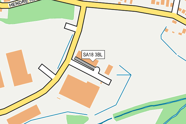 SA18 3BL map - OS OpenMap – Local (Ordnance Survey)