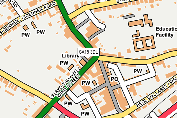 SA18 3DL map - OS OpenMap – Local (Ordnance Survey)