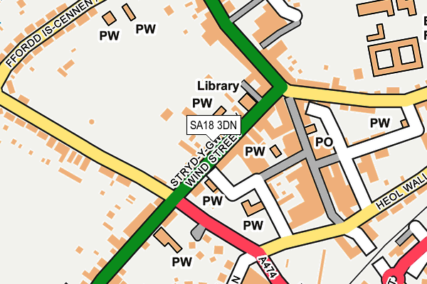 Map of THE CARPET AND RUG CENTRE AMMANFORD LLP at local scale