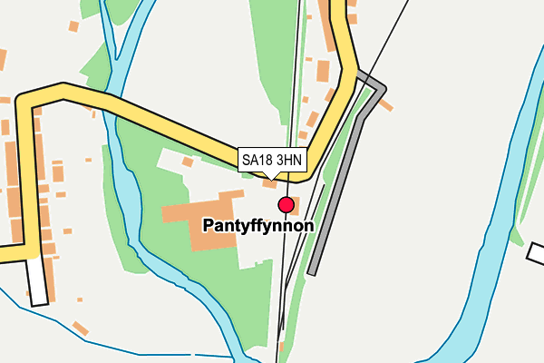 SA18 3HN map - OS OpenMap – Local (Ordnance Survey)