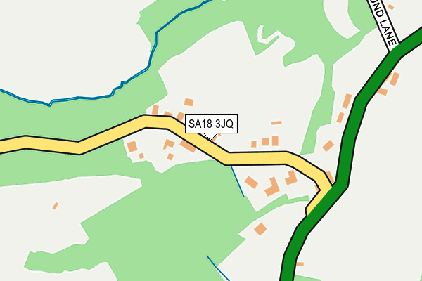 SA18 3JQ map - OS OpenMap – Local (Ordnance Survey)