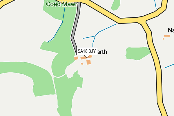 SA18 3JY map - OS OpenMap – Local (Ordnance Survey)