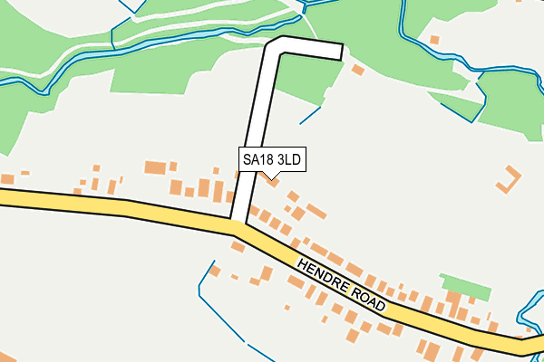 SA18 3LD map - OS OpenMap – Local (Ordnance Survey)