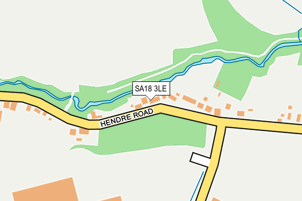 SA18 3LE map - OS OpenMap – Local (Ordnance Survey)