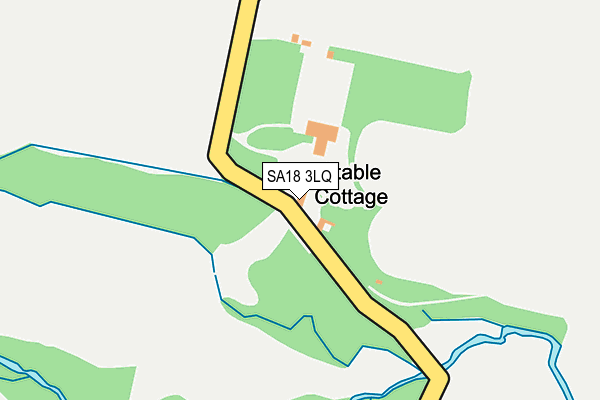 SA18 3LQ map - OS OpenMap – Local (Ordnance Survey)