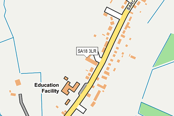 SA18 3LR map - OS OpenMap – Local (Ordnance Survey)
