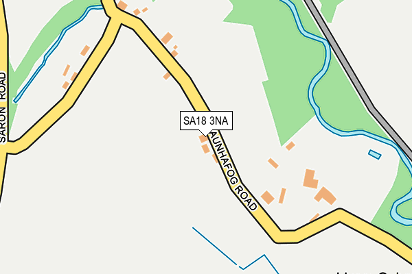 SA18 3NA map - OS OpenMap – Local (Ordnance Survey)