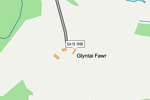 SA18 3NB map - OS OpenMap – Local (Ordnance Survey)