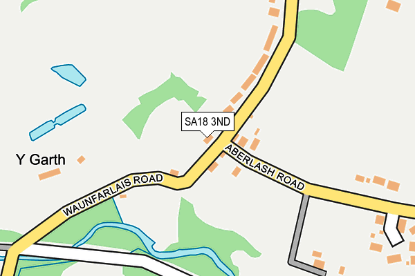 SA18 3ND map - OS OpenMap – Local (Ordnance Survey)