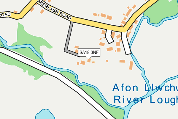 SA18 3NF map - OS OpenMap – Local (Ordnance Survey)