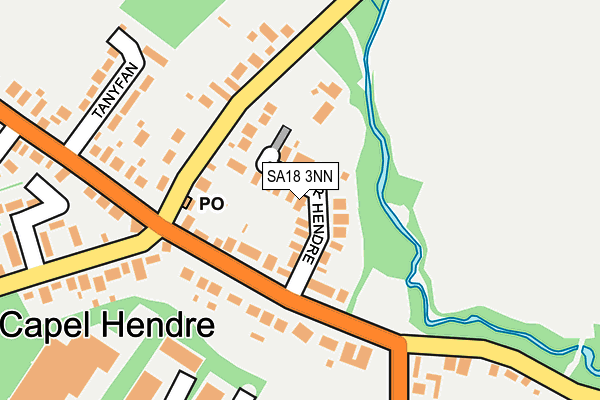 SA18 3NN map - OS OpenMap – Local (Ordnance Survey)