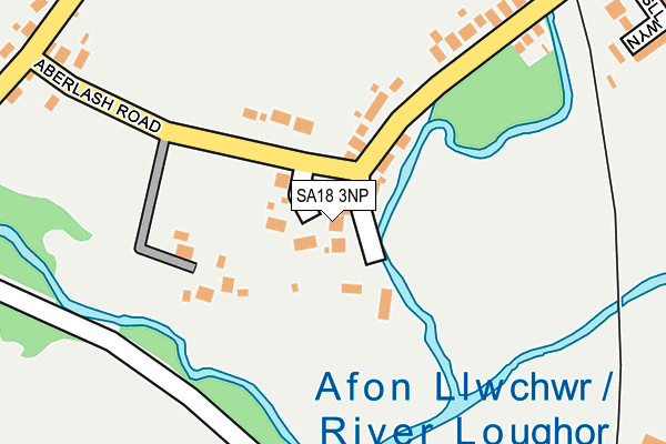 SA18 3NP map - OS OpenMap – Local (Ordnance Survey)