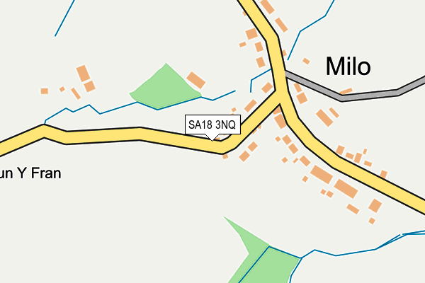 SA18 3NQ map - OS OpenMap – Local (Ordnance Survey)