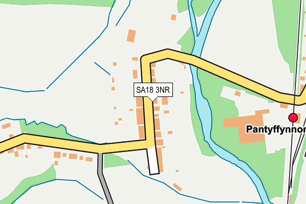 SA18 3NR map - OS OpenMap – Local (Ordnance Survey)