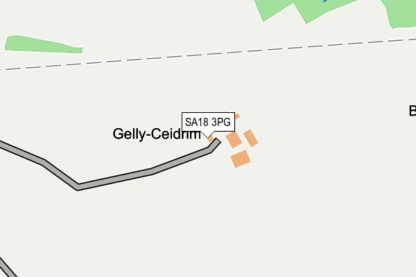 SA18 3PG map - OS OpenMap – Local (Ordnance Survey)