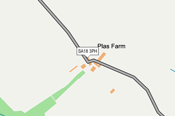 SA18 3PH map - OS OpenMap – Local (Ordnance Survey)