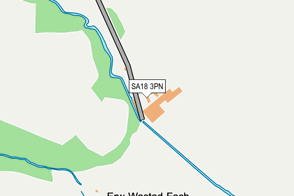 SA18 3PN map - OS OpenMap – Local (Ordnance Survey)