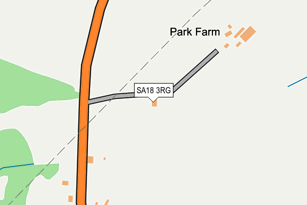 SA18 3RG map - OS OpenMap – Local (Ordnance Survey)