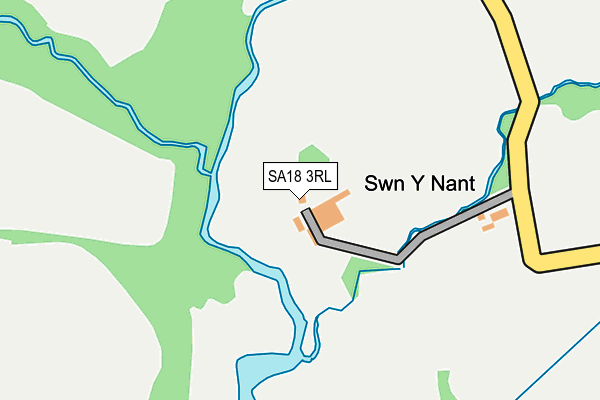 SA18 3RL map - OS OpenMap – Local (Ordnance Survey)