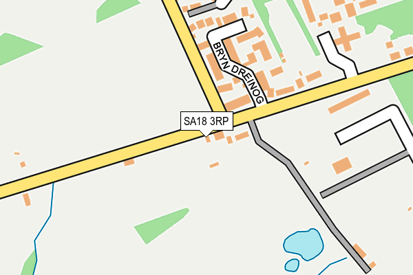 SA18 3RP map - OS OpenMap – Local (Ordnance Survey)