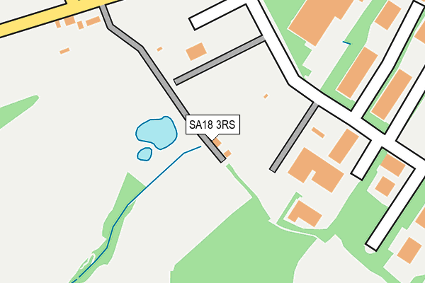 SA18 3RS map - OS OpenMap – Local (Ordnance Survey)