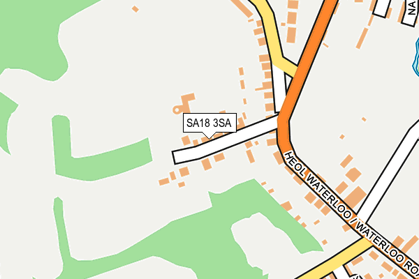 SA18 3SA map - OS OpenMap – Local (Ordnance Survey)