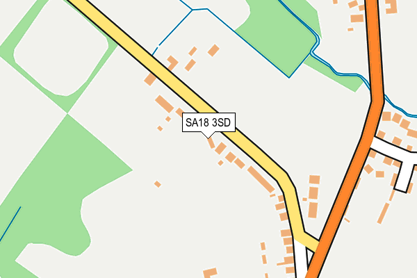 SA18 3SD map - OS OpenMap – Local (Ordnance Survey)