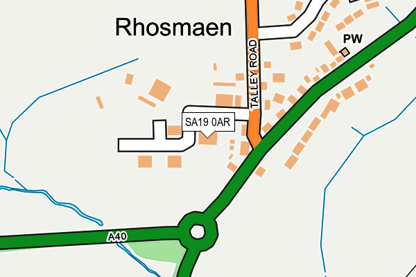 SA19 0AR map - OS OpenMap – Local (Ordnance Survey)