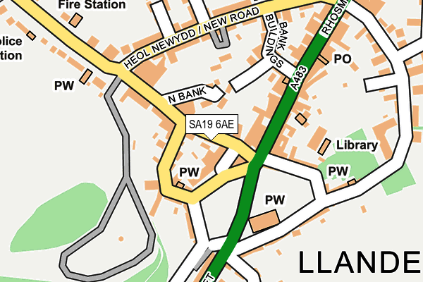 SA19 6AE map - OS OpenMap – Local (Ordnance Survey)